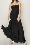 D131 RUCHED STRAPLESS DRESS