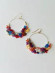 ER270 GLASS FLOWERS EARRINGS