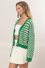 K96 FUNKY SQUARE CARDIGAN