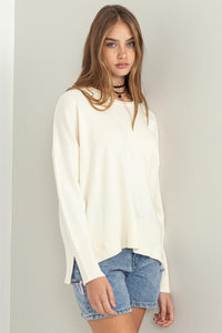 K78 SEAM FRONT SWEATER