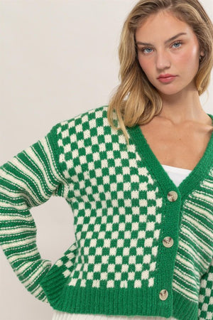 K96 FUNKY SQUARE CARDIGAN