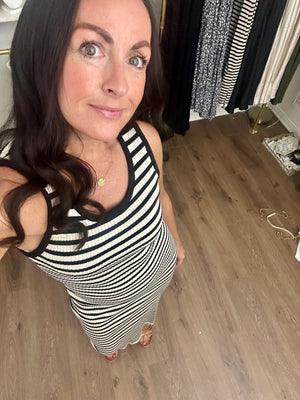 D153 KNIT STRIPE DRESS