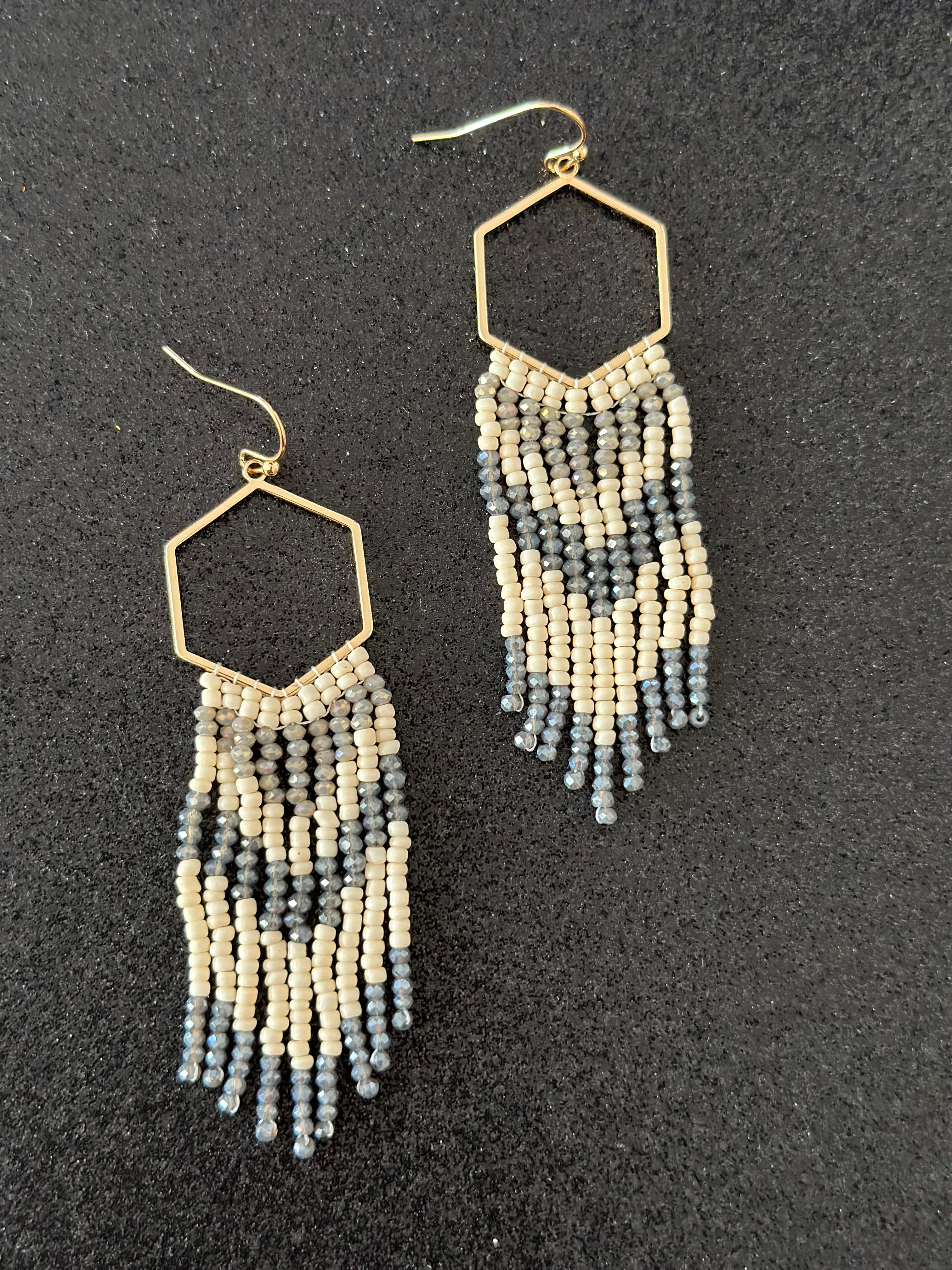 ER233 HEX TASSEL EARRINGS