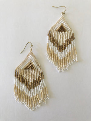 ER73 Beaded tassel earrings