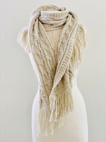 CABLE FRINGE SCARF