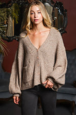 K71 CABLE SLEEVE CARDIGAN