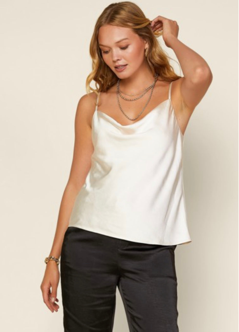 T163 SILK COWL CAMISOLE