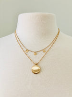 NL54 O DISC LAYER NECKLACE