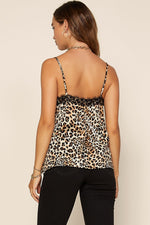 T106 Leopard Lace Camisole
