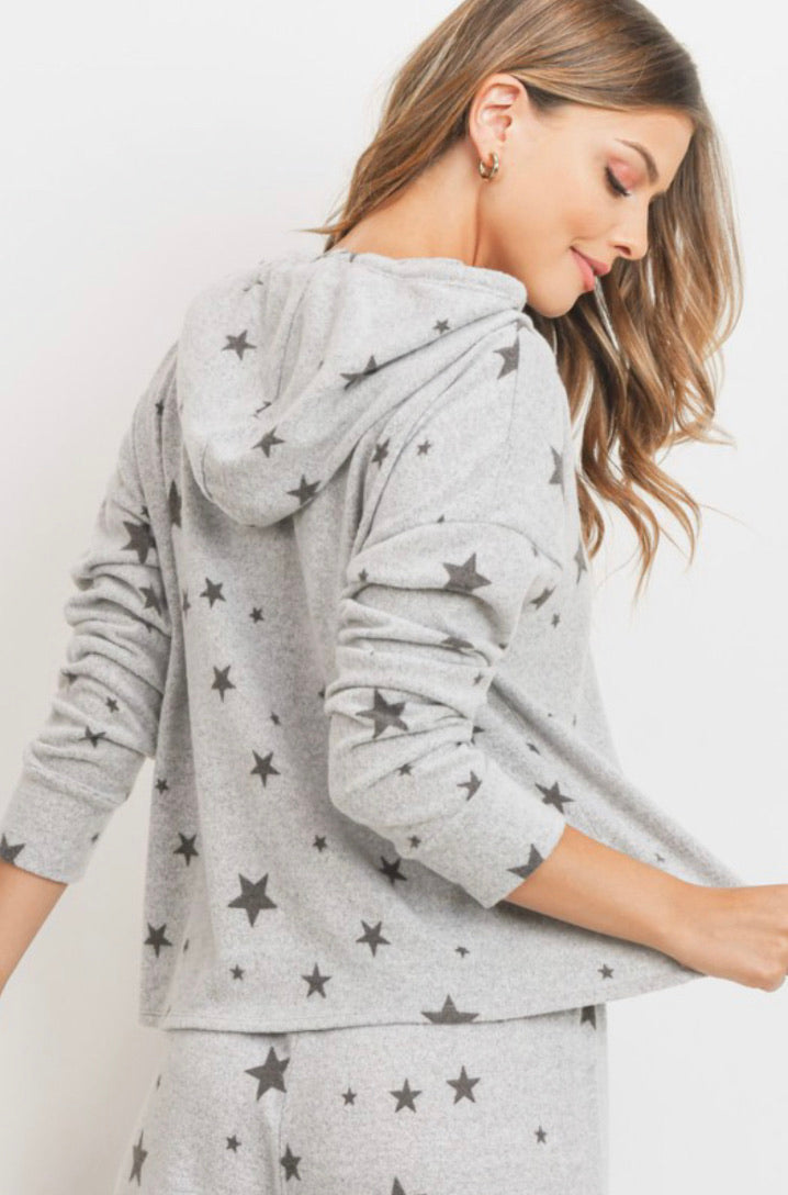 K46 STAR FLEECE HOODIE LOUNGEWEAR