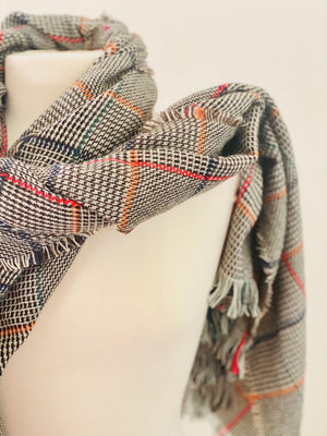 MINI DOGTOOTH STRIPE SCARF