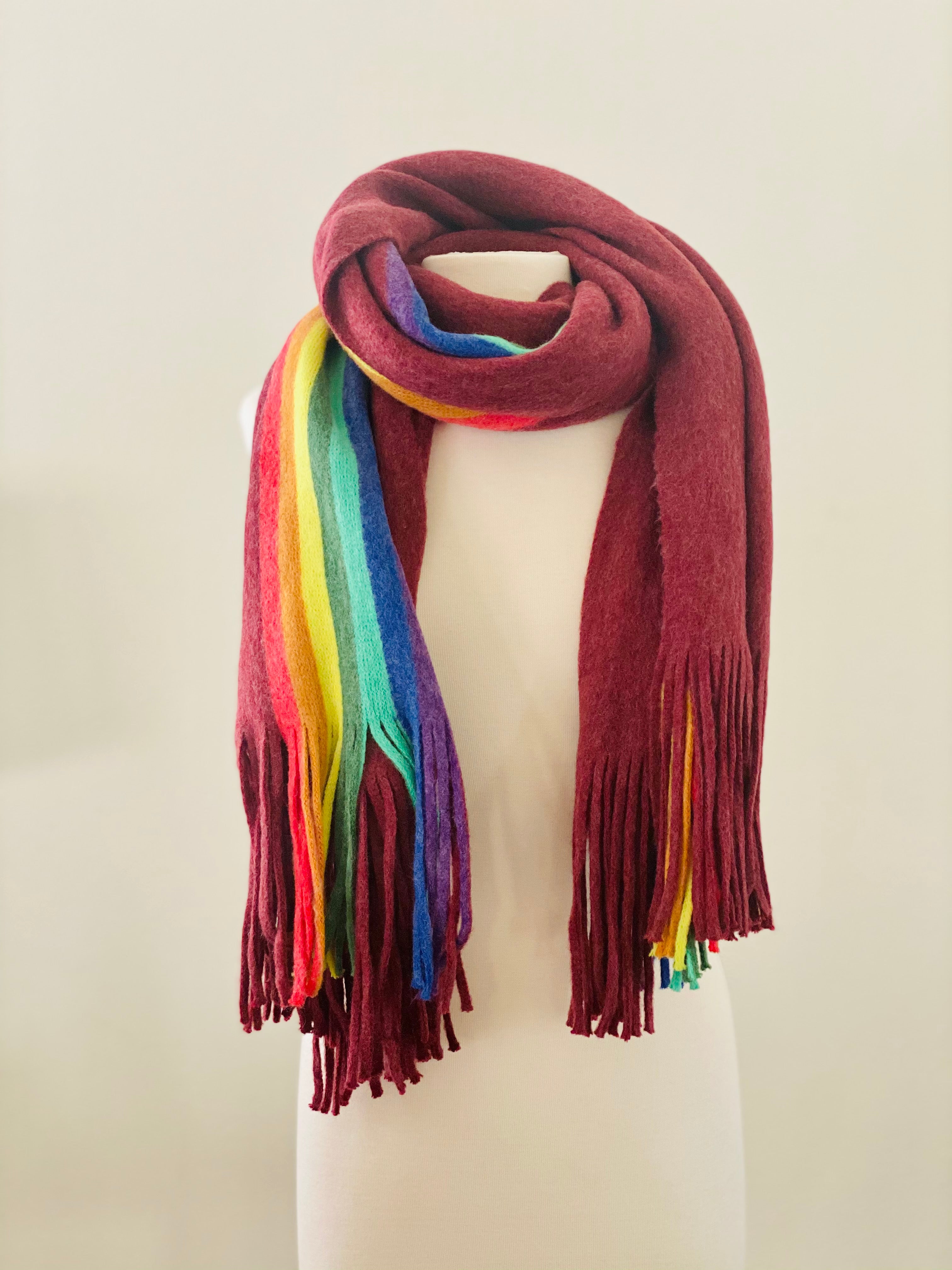 RAINBOW STRIPE SCARF