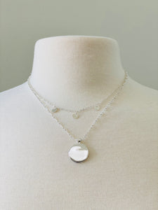 NL54 O DISC LAYER NECKLACE