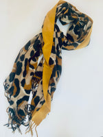 SC13 LEOPARD BORDER SCARF